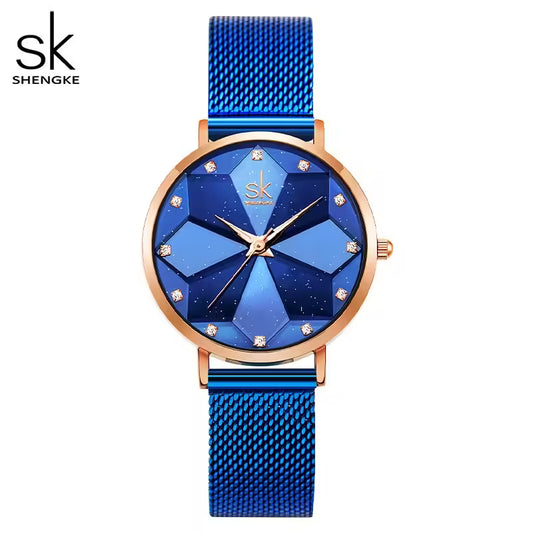 SK Mesh Stainless Steel Women Watch (K0157)