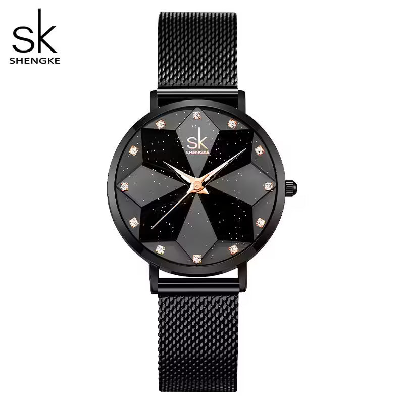 SK Mesh Stainless Steel Women Watch (K0157)