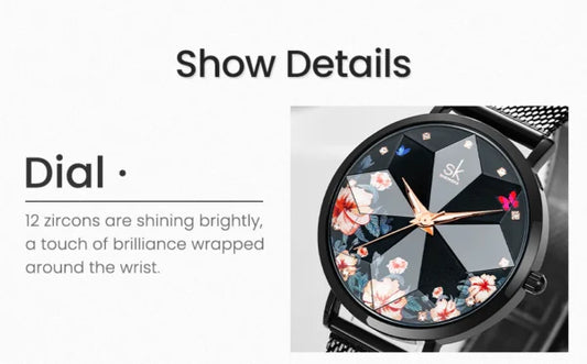 SK Mesh Stainless Steel Women Watch (K0157)