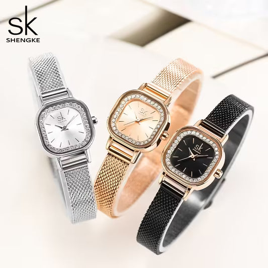 SK Mesh Stainless Steel Women Watch (K0170)