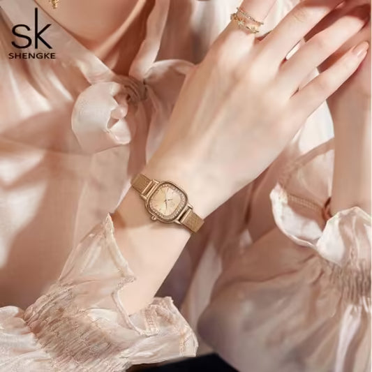 SK Mesh Stainless Steel Women Watch (K0170)