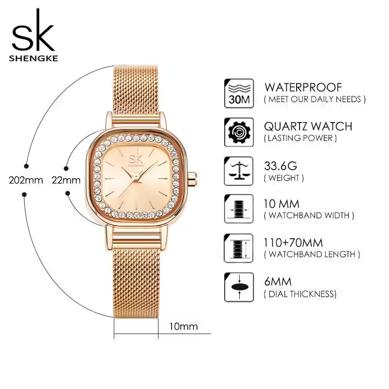 Montre femme SK Mesh en acier inoxydable (K0170)