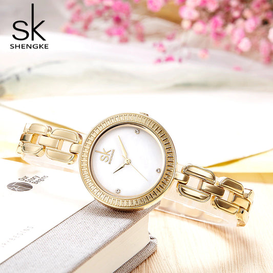 ساعة SK النسائية المصنوعة من الفولاذ المقاوم للصدأ (K0003)