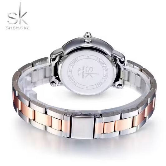 ساعة SK النسائية المصنوعة من الفولاذ المقاوم للصدأ (K0075)