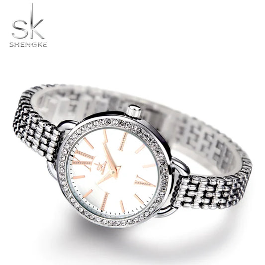 ساعة SK النسائية المصنوعة من الفولاذ المقاوم للصدأ (K0089)