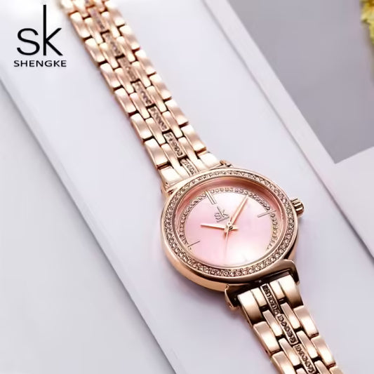 ساعة SK النسائية المصنوعة من الفولاذ المقاوم للصدأ (K0097)