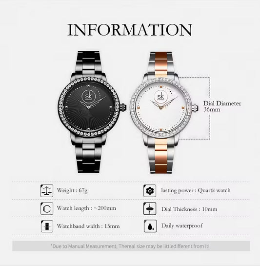 SK Stainless Steel Women Watch (K0111)