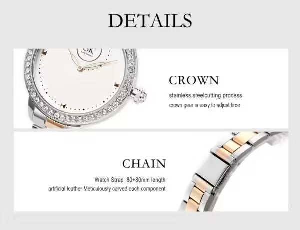 Montre femme SK en acier inoxydable (K0111)