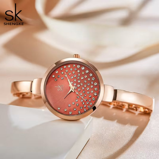ساعة SK النسائية المصنوعة من الفولاذ المقاوم للصدأ (K0131)