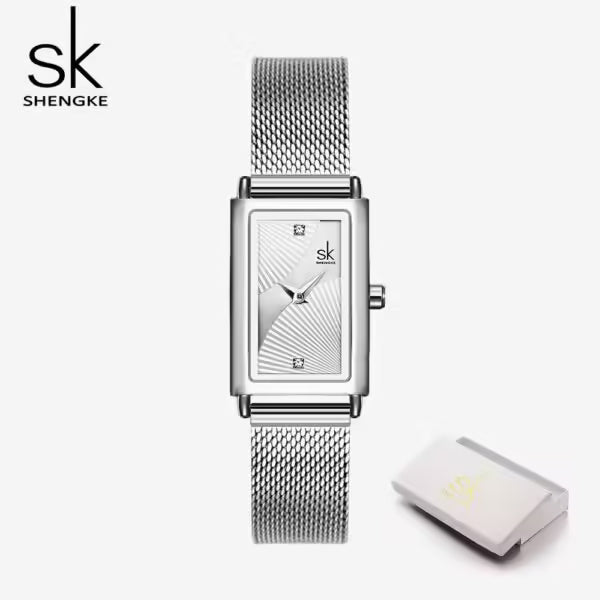 ساعة SK النسائية ذات الميناء المستطيل (SK0119)