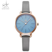 Montre en cuir simple pour femme SK (SK8021)
