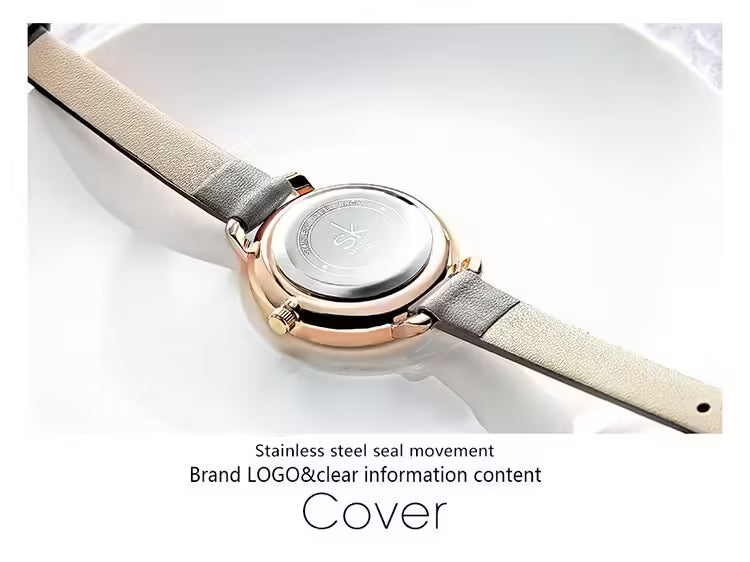 Montre en cuir simple pour femme SK (SK8021)