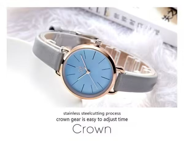 Montre en cuir simple pour femme SK (SK8021)