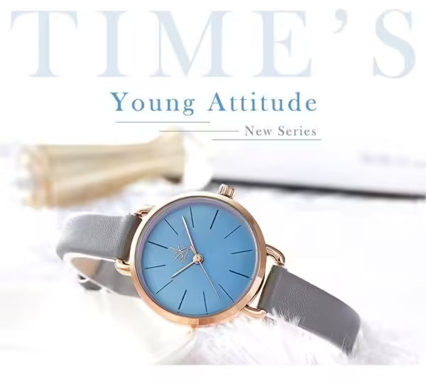 Montre en cuir simple pour femme SK (SK8021)