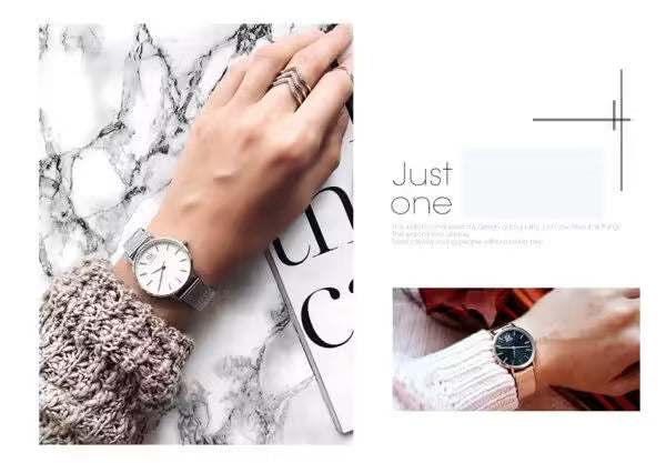 Montre SK pour femme, modèle simple en acier inoxydable (SK0006)