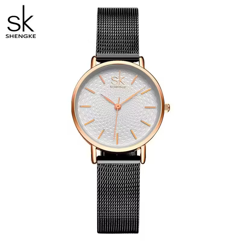 Montre SK pour femme, modèle simple en acier inoxydable (SK0006)