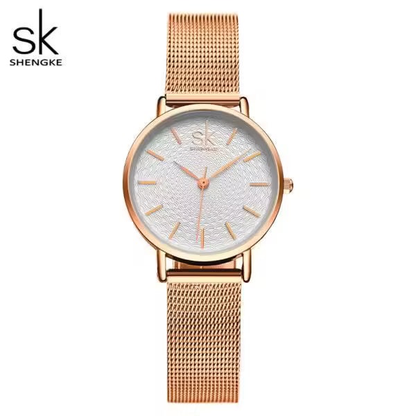 Montre SK pour femme, modèle simple en acier inoxydable (SK0006)