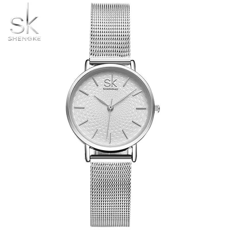 Montre SK pour femme, modèle simple en acier inoxydable (SK0006)