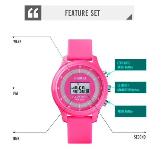 SKMEI Kids Digital Silicone Strap Watch (1596)