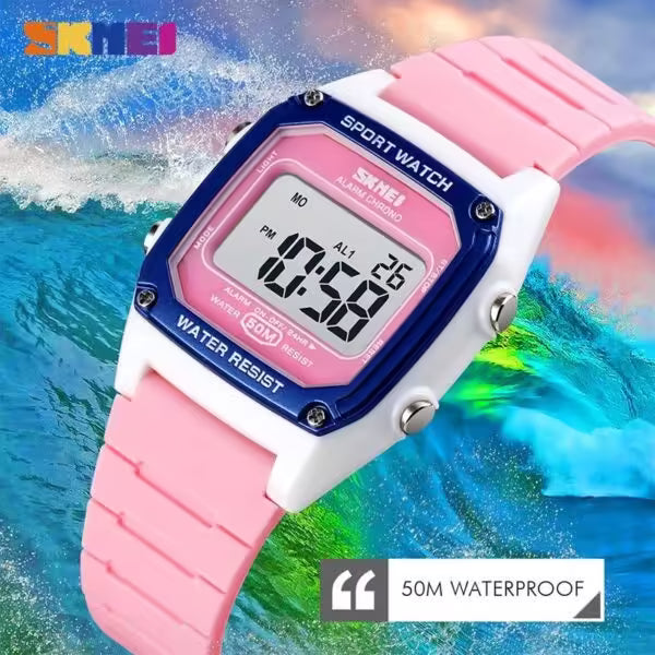 ساعة سكمي الرقمية للأطفال بسوار من السيليكون (1614)