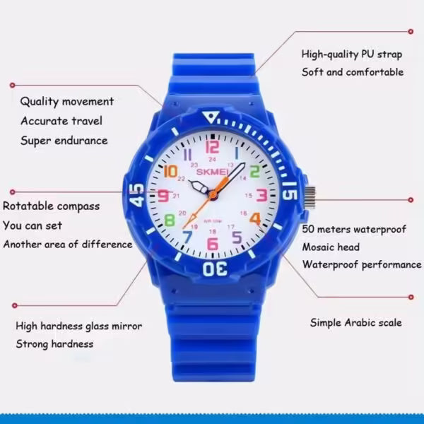 SKMEI Kids Analog Silicone Strap Watch (1043)
