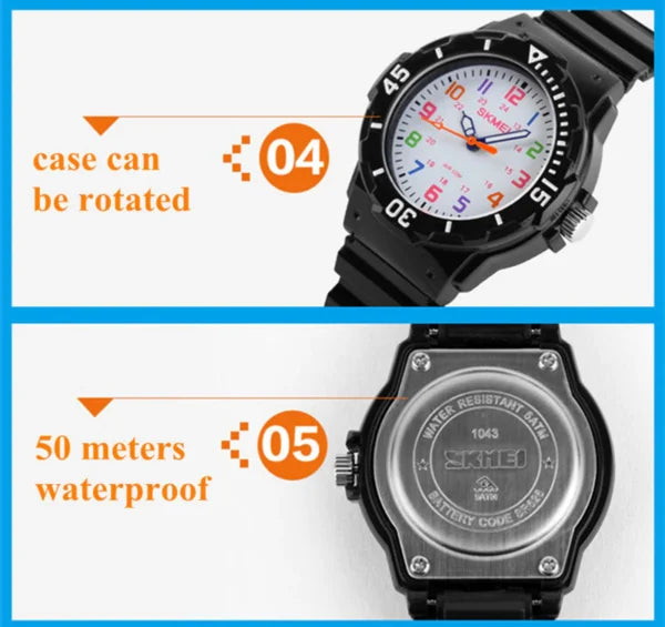 SKMEI Kids Analog Silicone Strap Watch (1043)