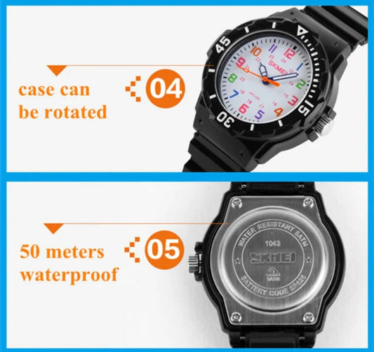 SKMEI Kids Analog Silicone Strap Watch (1043)