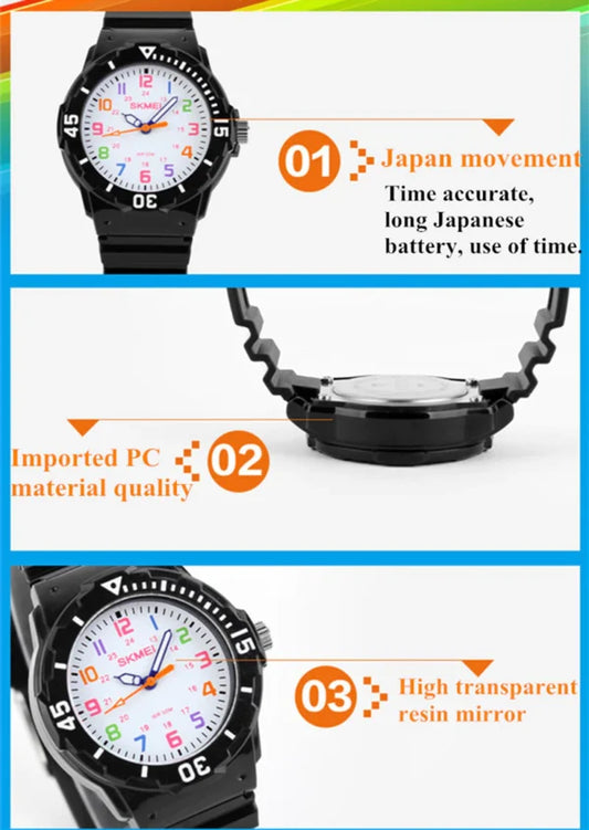 SKMEI Kids Analog Silicone Strap Watch (1043)
