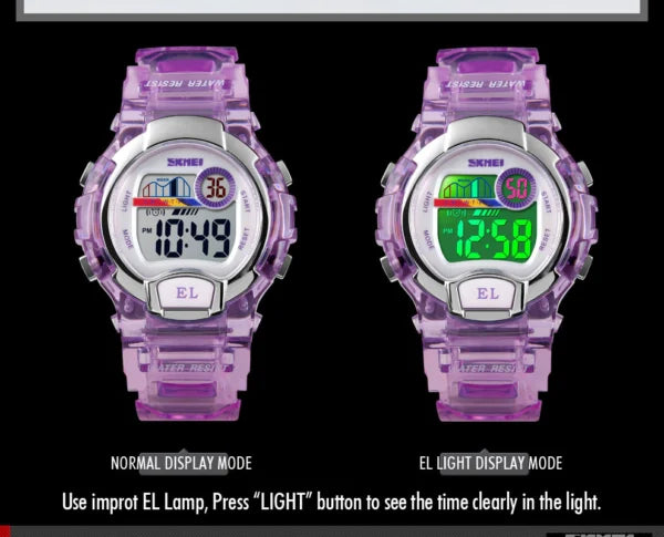 Montre numérique pour enfants SKMEI avec bracelet en silicone (1450)