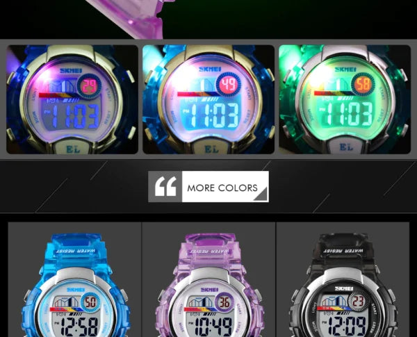 Montre numérique pour enfants SKMEI avec bracelet en silicone (1450)