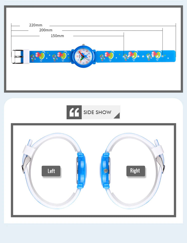 Montre SKMEI pour enfants, analogique, avec bracelet en silicone (1621)