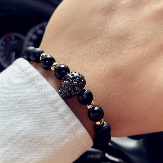 سوار أنيق من خرز الجمجمة (EGBT051) 