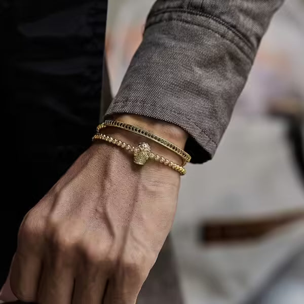 خرز شامبالا قابل للتعديل على شكل رأس جمجمة، 4 مم، قطعتين/مجموعة (EGBT281) 