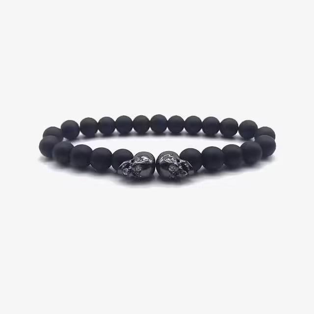 Skull Men Beads Bracelet (EGBT026)