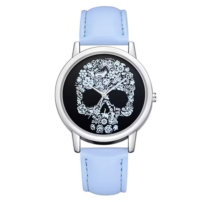 Skull Women Leather Watch