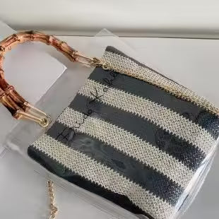 Slub Handle Transparent Women Shoulder Bag (EGB202)