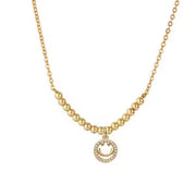 Collier pendentif visage souriant pour femme (EGN069)
