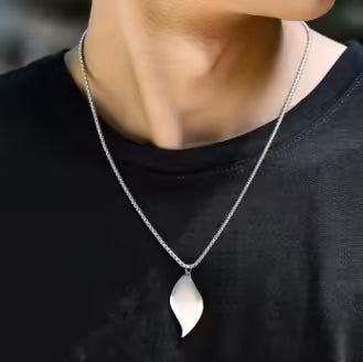 Spiral Shape Pendant Unisex Necklace (EGN110)