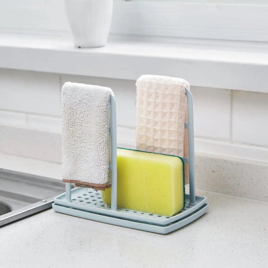 Sponge Holder with Drain Pan for Kitchen Sink