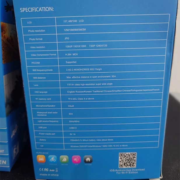 Sports 4K Ultra HD Action Camera with 2.0'' LCD Screen – Waterproof, High-Resolution Video & Photo Recorder