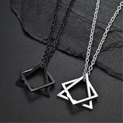 Square x Triangle Men Steel Necklace (EGN112)