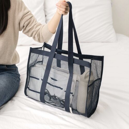 Travelus Mesh Shoulder Bag – Lightweight Breathable Tote Bag for Beach, Pool & Travel