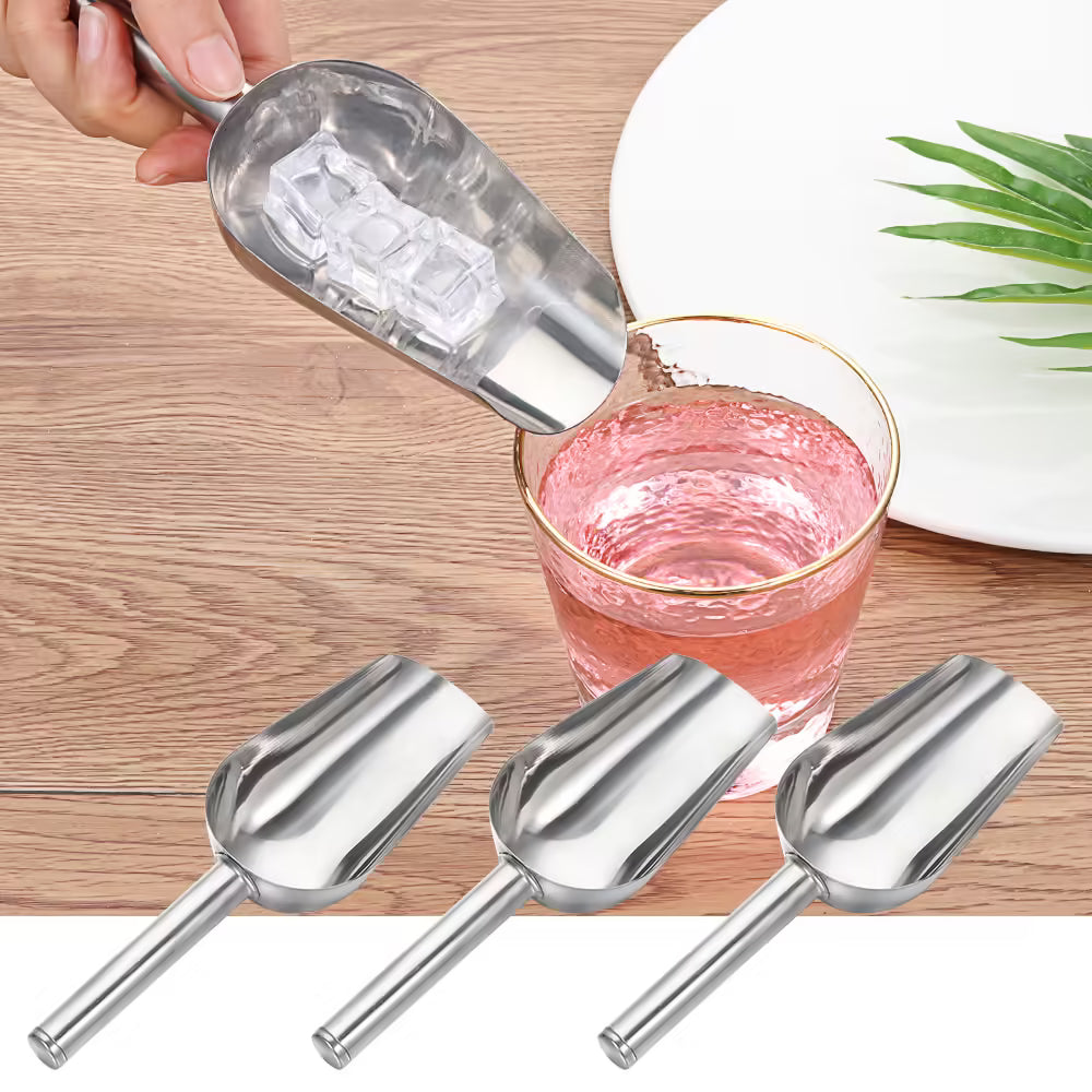 Stainless Steel Ice Scoop & Food Buffet Candy Shovel Durable Kitchen Gadget