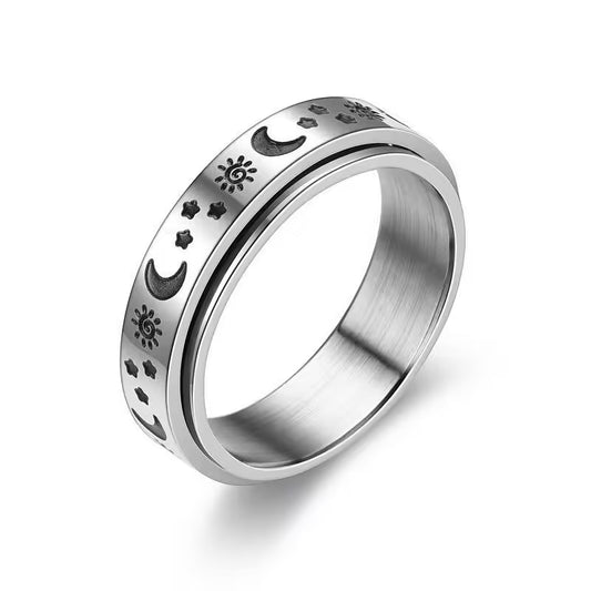 Stainless Steel Unisex Silver Ring (EGR002)