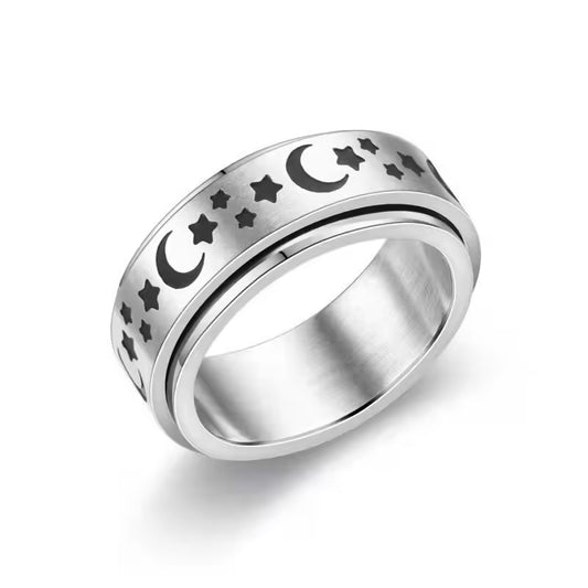Stainless Steel Unisex Silver Ring (EGR002)