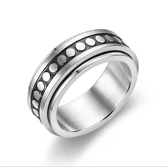Stainless Steel Unisex Silver Ring (EGR003)