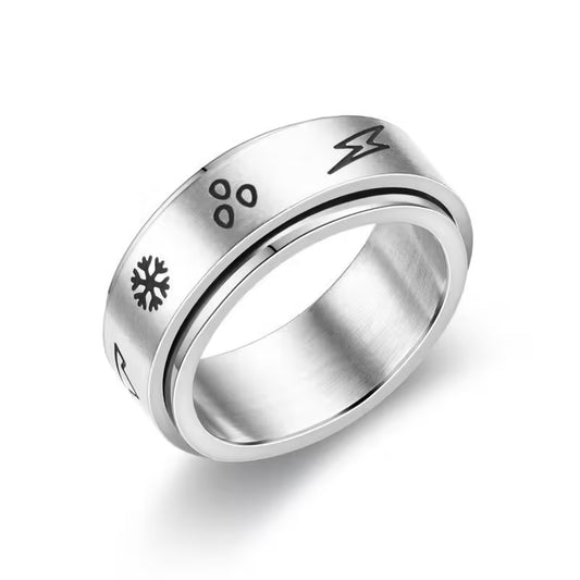 Stainless Steel Unisex Silver Ring (EGR023)