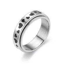 Bague unisexe en acier inoxydable argenté (EGR023)