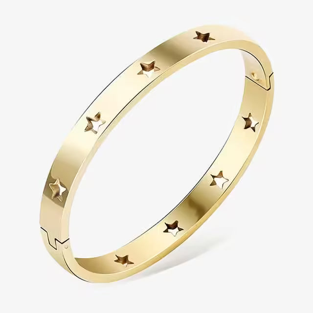 Stars Stainless Steel Women Bangle (EGBT326)