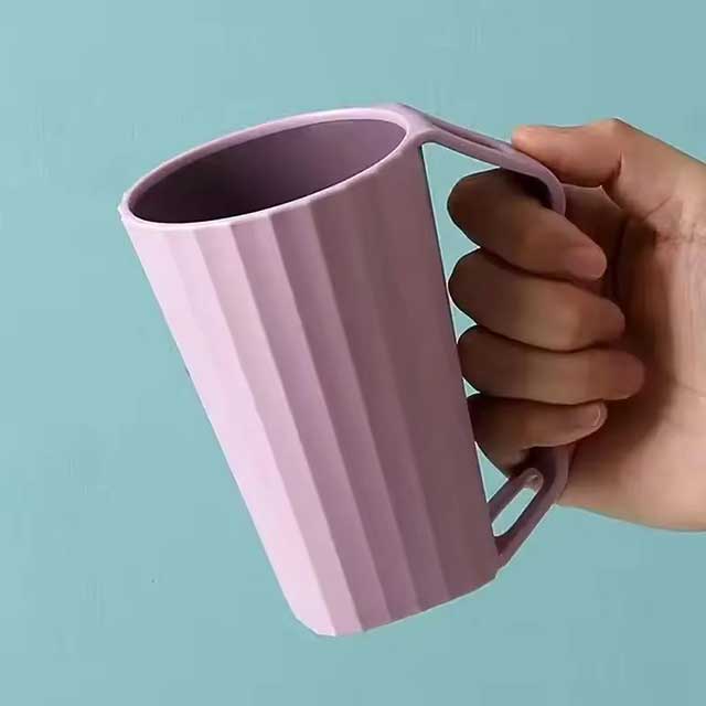 Stylish Tooth-Brushing Cups – Large Capacity PP Plastic Water Mugs for Bathroom & Household Use